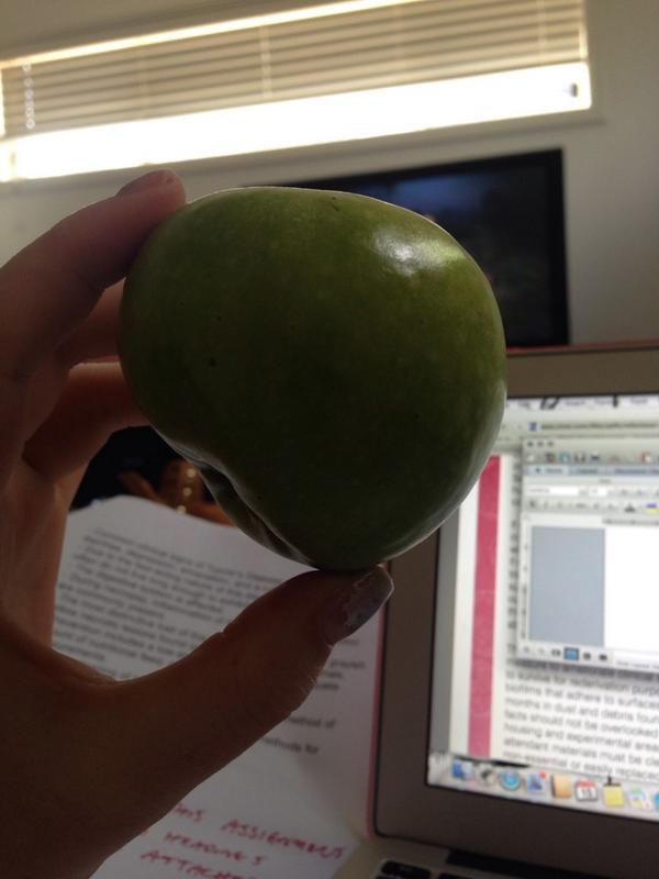 vicmacleod6's tweet photo. where did the other half of my apple go? #weirdshape #apple http://t.co/7P03OeHbRT