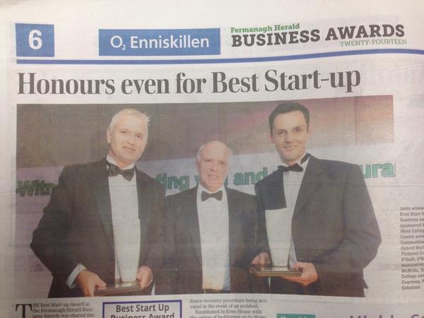 HybridMailMe's tweet photo. .Hybrid Mail Solutions pic @Ferm_Herald business awards. Winner of Best Start Up 2014 #FHBA14 #Achievement http://t.co/jmilW0mEmc
