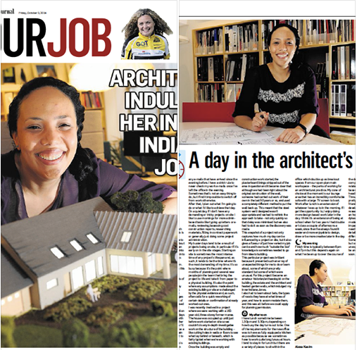 WiredStudioPR's tweet photo. Associate &amp; #CharteredArchitect Alexa from @JAMstudio_Ltd graces @pressjournal today! #ADayInTheLife #Architecture http://t.co/m0oCYz6ZJD