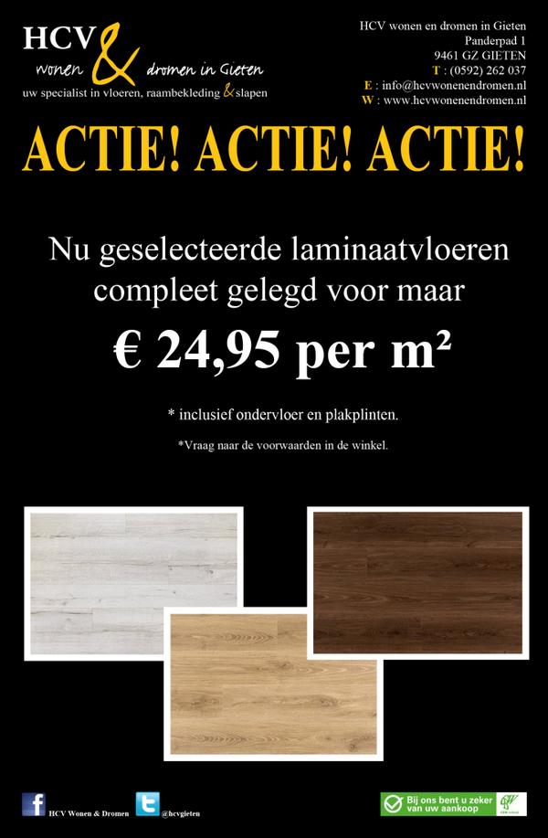 Vanaf vandaag hebben wij een leuke actie op geselecteerde laminaat vloeren!