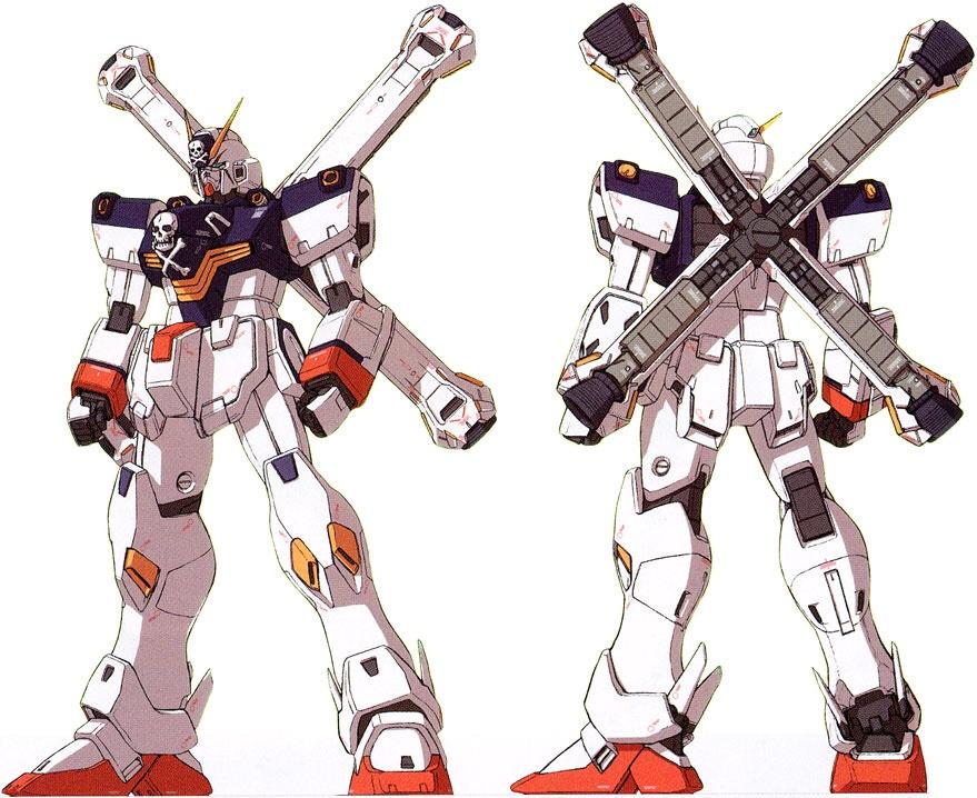 Lv2 ガンダム兵器倉庫管理ロボ クロスボーン ガンダムx1改 改 スカルハート スカルハートに登場に登場した機体ですね 木星戦役後 キンケドゥからトビアへ譲り渡されたx1改に 更に改修を施した機体です 通常のx1と違い胸に髑髏のレリーフをつけ