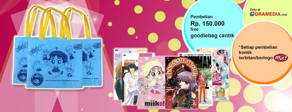 Penerbitmnc's tweet photo. belanja komik m&amp;c! sebesar 150 ribu di http://t.co/VjQ8GBPgS1, bisa dapat goodiebag miiko, lho ^_^ http://t.co/ePxLrY1cU8