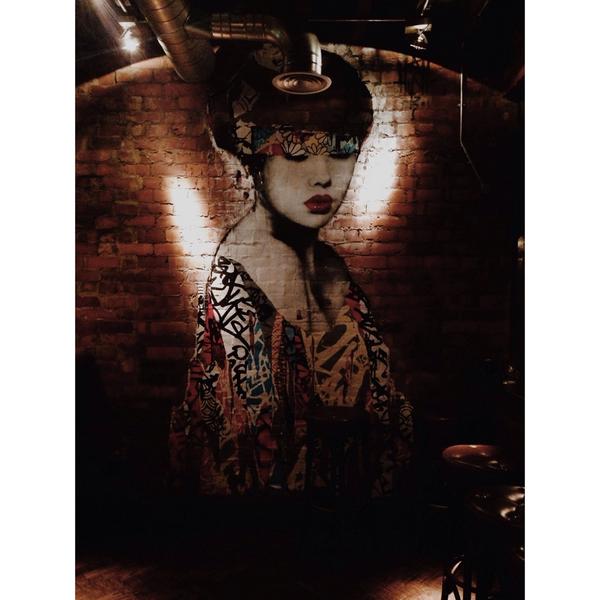 SamFeeney_'s tweet photo. One from last night. #bridgetavern #newcastlearms #wallart #streetart #pubinterior http://t.co/5D9h99Sqnz