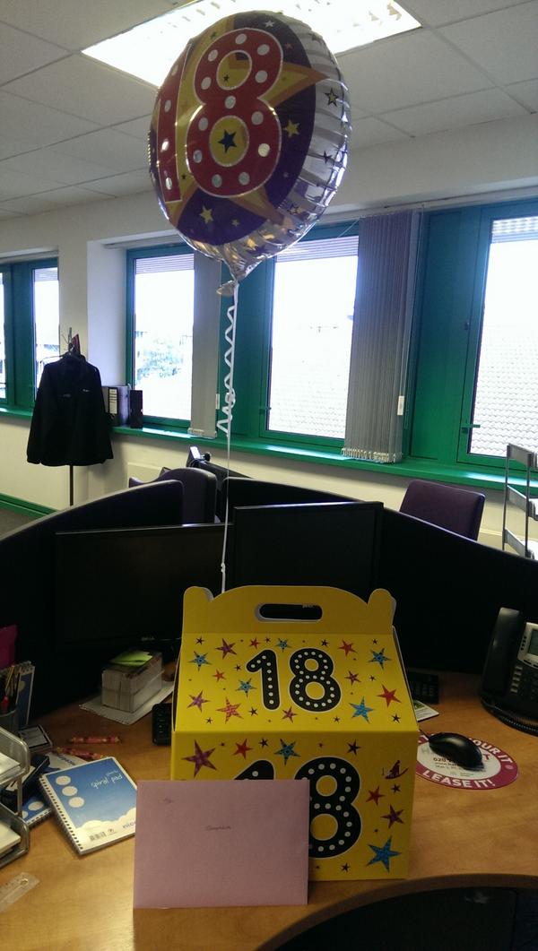 first4apps's tweet image. A massive thank you to everyone in the office! Means so much!

Is it too early for cake? #18thbirthday