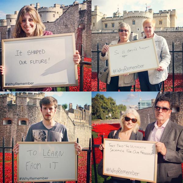 At #TowerPoppies we’re asking: #WhyRemember WW1? <a href="/CombatStress/">Combat Stress</a> <a href="/HelpforHeroes/">Help for Heroes</a> <a href="/SSAFA/">SSAFA</a> <a href="/PoppyLegion/">Royal British Legion</a> @ComingHomeOrg #WW1