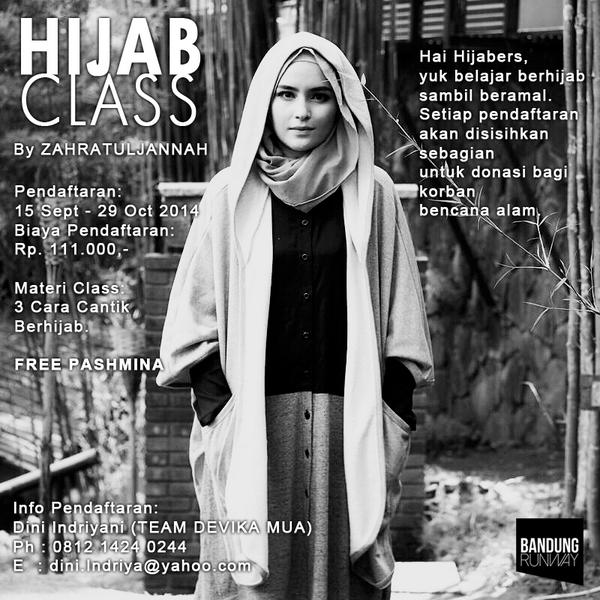 RadioKampusITB's tweet photo. #BandungRunway 2014 mempersembahkan #HIJABCLASS w/ @zahratuljannah Oct 31-Nov 2 @TSMbandung Info @idcreativeworld http://t.co/DBWCSxM7mi