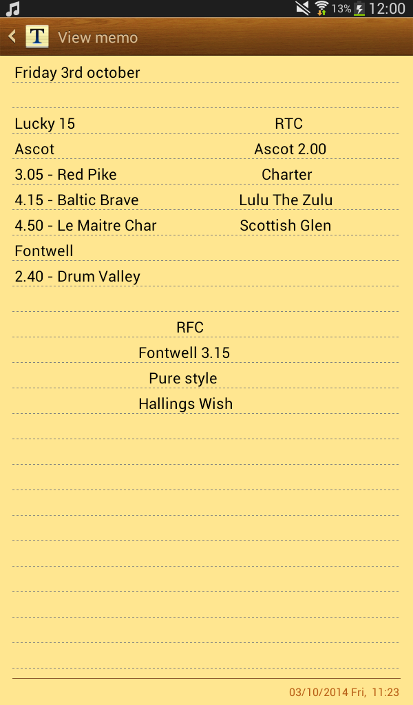TipsForYou2014's tweet image. Todays tips, stakes; Lucky 15 £1 e/w (£30); RTC 50p e/w (£3); RFC £2 e/w (£4)... More to come later, RT for more!