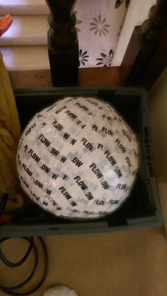 JayScro's tweet photo. Moving has helped find the ball we made only out of tape... http://t.co/6w6NhDziPp