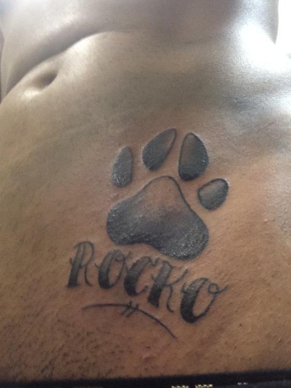 KinkyNCute's tweet photo. This pup got Some new ink. yesterday #pupRocko #wagstail #wruffwruff http://t.co/RexWYU4FIA