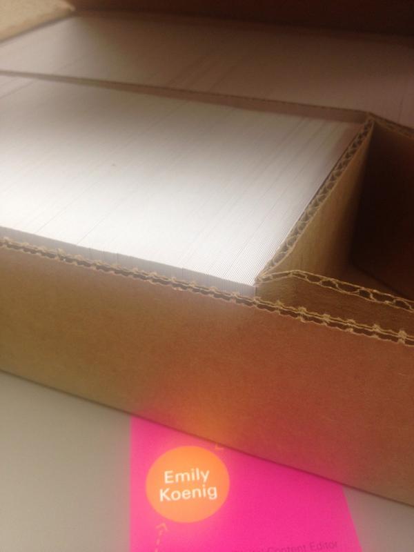 Box of new business cards just came in! #editor #pink