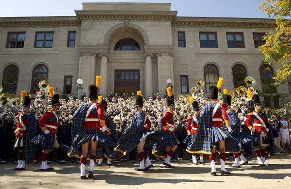 Want a preview of the halftime show? Head to Bond Hall for the <a href="/NotreDameBand/">ND Band</a>'s Concert on the Steps at 2 pm