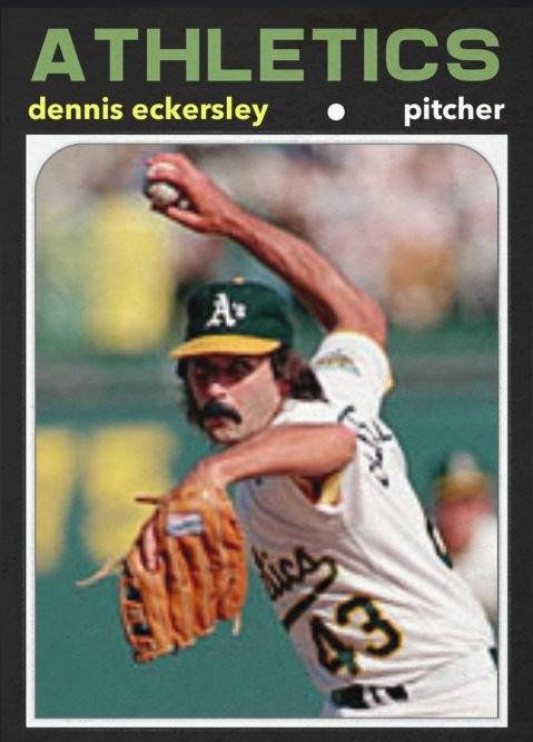 Happy 60th birthday to Dennis Eckersley, the 1st one-inning (9th only) closer. 