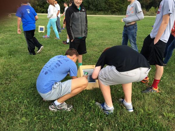 Bville_Schools's tweet photo. LJHS students explore Craig Colorusso Sun Box. #howsthiswork http://t.co/cjfBwtTGws