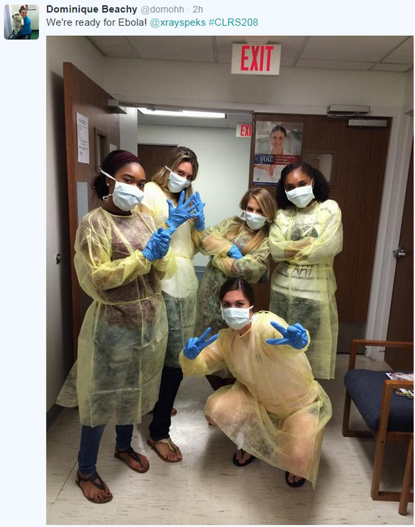 xrayspeks's tweet photo. Check out #CLRS208 transmission-based precautions lab pics - @VCU Dept of Radiation Sciences! http://t.co/t9Fk4ij2pp