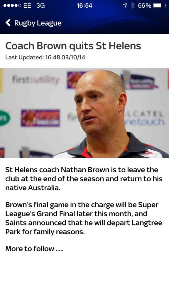 FansRL's tweet photo. BROWN QUITS SAINTS THE DAY AFTER THEY REACH THE GRAND FINAL - HE'LL AFTER THE GRAND FINAL http://t.co/B8K25fO1VK