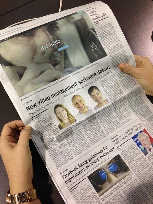dotstudioPRO's tweet photo. Have you heard the news? #dotstudioPRO was featured in today's @VancouverSun http://t.co/sLFYgTyGYI