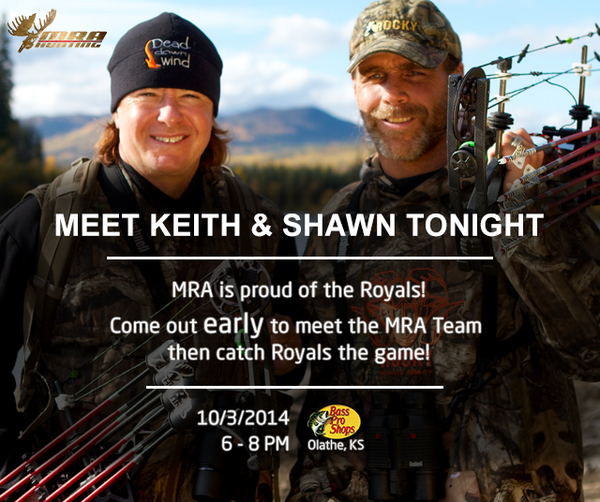MRAHunting's tweet photo. #MRA @ShawnMichaels &amp; @keithmarkmra at @Bass_Pro_Shops Olathe KS in 6 Hrs 10/3/14 6-8pm + Chance2WIN @Bushnell Binos http://t.co/giEEIyRGRo