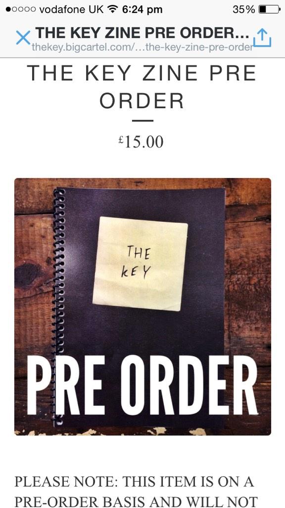 Maya_Bateman's tweet photo. I NEED ONE π TAKE MY MONEY NOW PLEASE #TheKeyZine http://t.co/XEGivstgM2