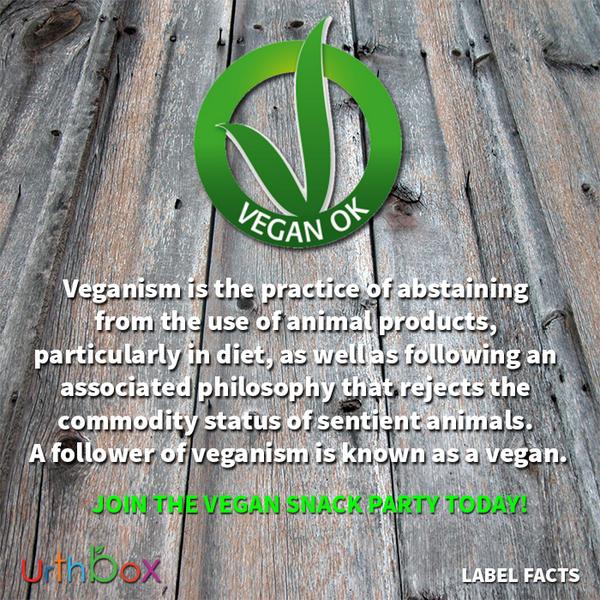 UrthBox's tweet image. RT #LabelFacts - Do you know what #Vegan means? urthbox.com #UrthBox #Vegan #VeganBox #Veganism #Health