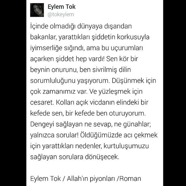 tokeylem's tweet photo. Allah'ın piyonları / eylem tok http://t.co/PeZlL0fjnB