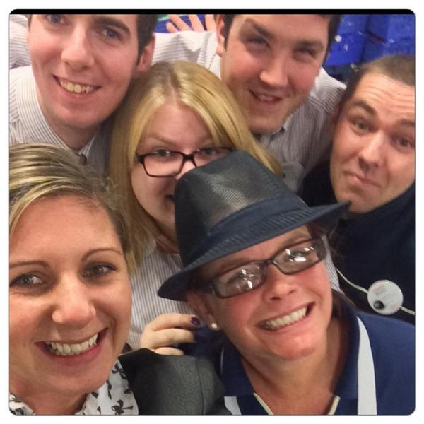 kazbennici's tweet photo. Fab service smile n chat today Here's the winners selfie!!! @charl39 @BlackleyTesco @Netty022217Carr @NGraney http://t.co/C8xxwjpadV