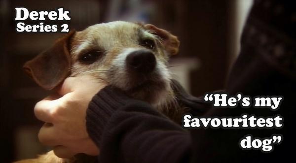 DerekTVShow's tweet image. "He's my favouritest dog" #Derek