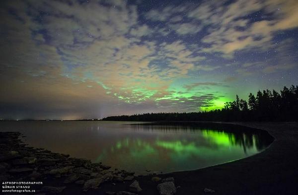 Divulgameteo's tweet photo. Nubes nocturnas y aurora polar. #Belleza Vía @FerConfe http://t.co/Kjwq4hSZcS