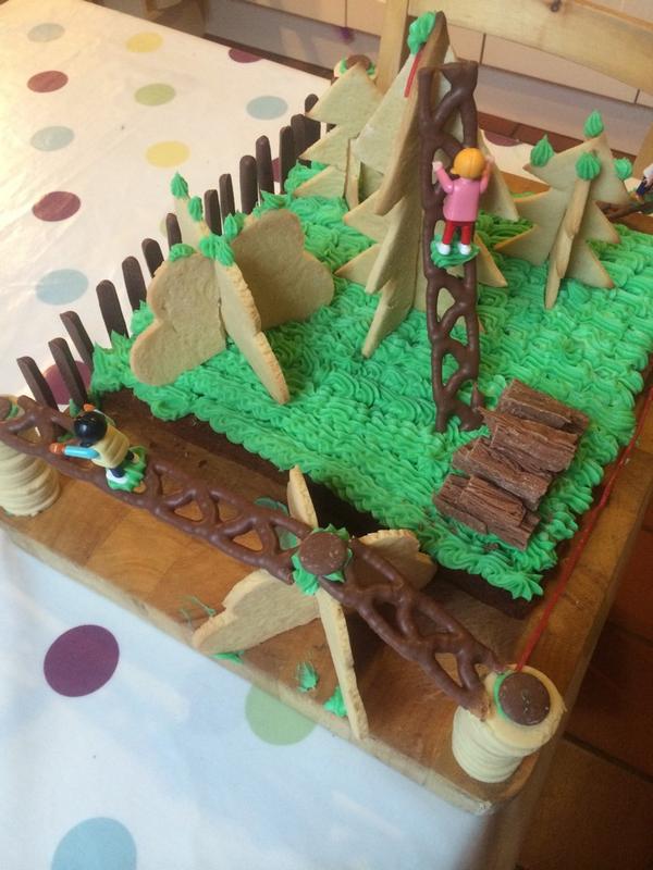 Jenkins1310Andy's tweet photo. @Jenkins1310Andy #extraslice Alice (13) made this Go Ape cake for her sister Ellie's birthday http://t.co/cNT9zEuW9c