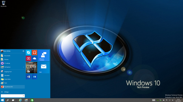 whitelitecomps's tweet image. my new desktop in windows 10 (tech Preview) #windows10