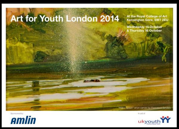 Delighted my pic has been chosen for the Art For Youth 2014 invitation. Where to crawl &amp; hide when they auction it?