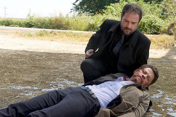 You can see Crowley holding a vile over Castiel. Looks like he will be helping him with his grace problem <a href="/cw_spn/">Supernatural</a>