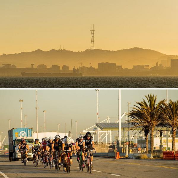 Just across the bay from our offices in SF, cyclists gather weekly at the Port of Oakland for high intensity laps.