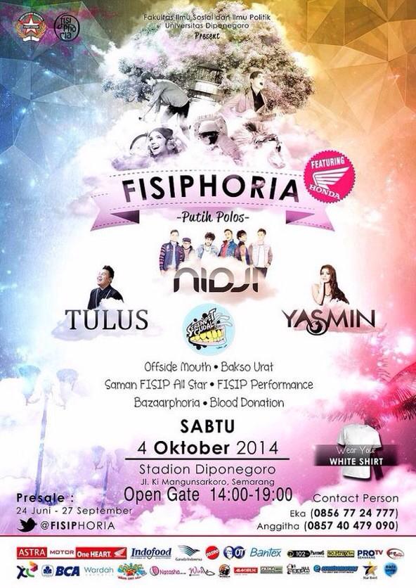 Selamat pagi, Semarang! Lihat penampilan TULUS di @FISIPHORIA - UNDIP pukul 18.30 WIB. :)