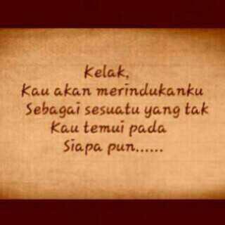 Yang rindu.