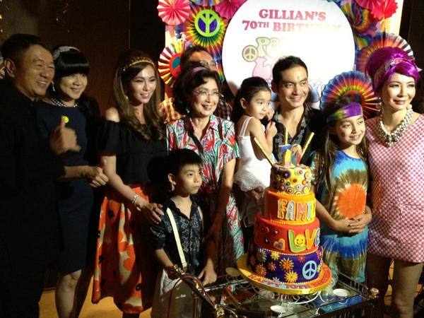 Just attended d 70's Bday of Gillian in KL. joyful &amp; fun party!