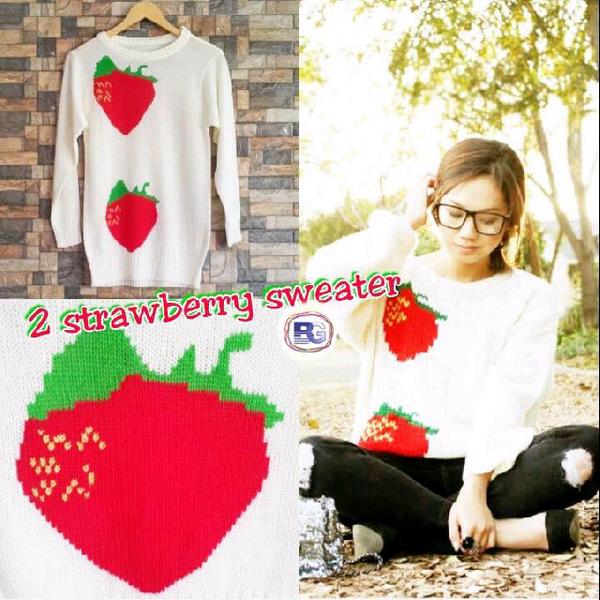 BaleGrosir's tweet photo. Kode : Strawbery Sweater @37.000 #sweater #1sthand #SUPPLIER http://t.co/bJPIOGciL8