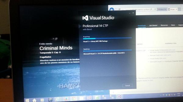 isidlopez's tweet image. Aqui casual instalando #VisualStudio14 CTP