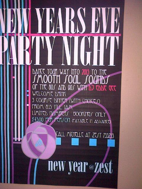 New years eve at zest!