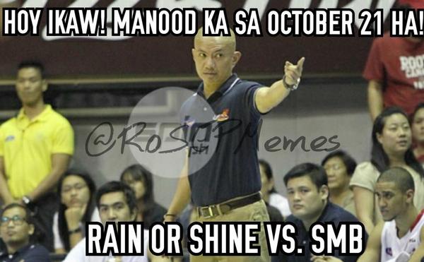 RoSEPMemes's tweet photo. Guys! Opening game naten is on October 21. Magsinuod kayo ha, yari kayo kay Coach Yeng 😂 #BayanNgRoS #RoSFamily http://t.co/f1ST0NRdHT