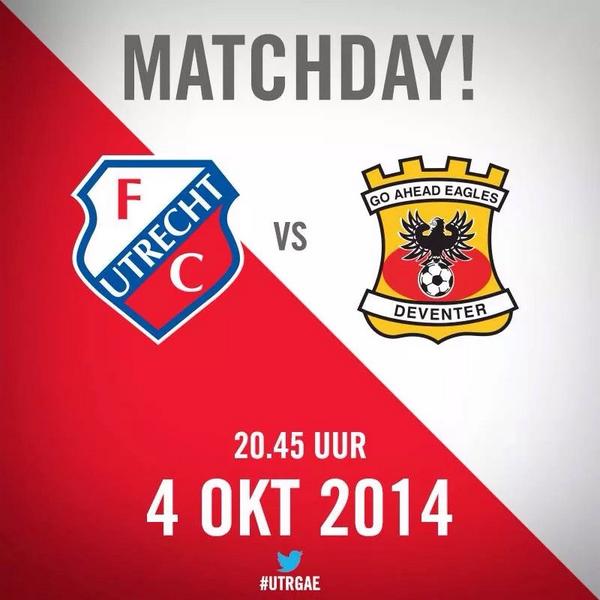 fcutrecht's tweet photo. MATCHDAY! Retweet als jij zin hebt in de wedstrijd van vanavond! #fcutrecht #utrgae http://t.co/Q3CmLNXiwR