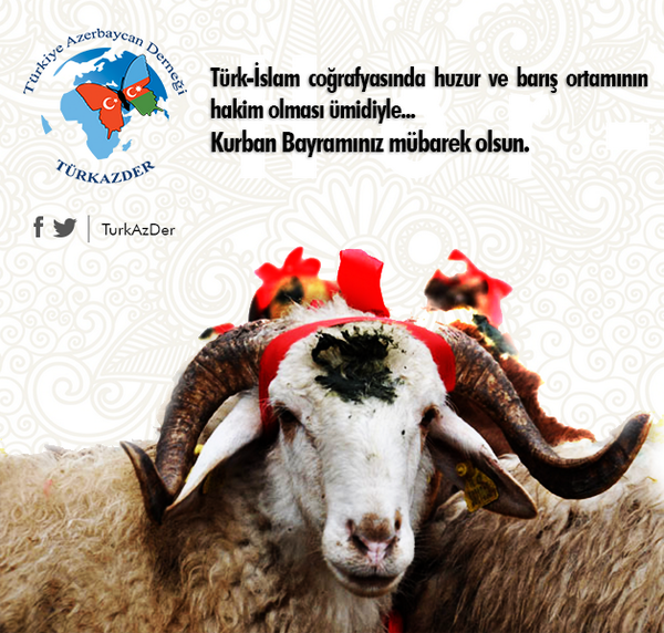 TurkAzDer's tweet image. Türk-İslam coğrafyasında huzur ve barış ortamının hakim olması ümidiyle... Bayramınız mübarek olsun.