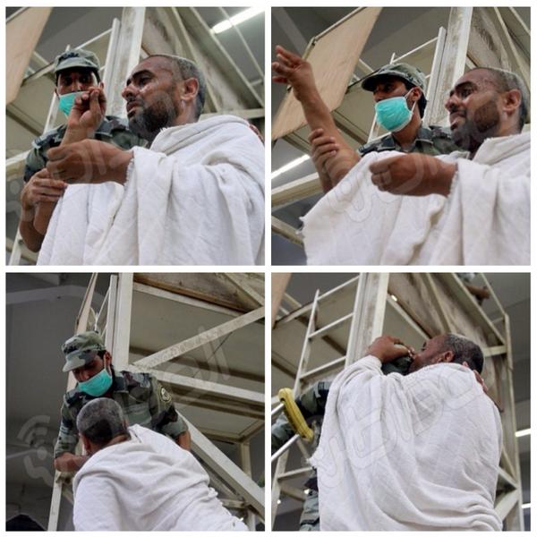 في مشهد إنساني مؤثر..
حاج يُقبل رأس رجل أمن ساعده في رمي جمرة #العقبة .

#جمرة_العقبة #الحج #شكرا_رجال_الأمن 

- "