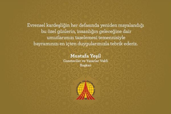 Kurban Bayramınızı en içten duygularımızla tebrik ederiz. 
gyv.org.tr/Haberler/Detay…