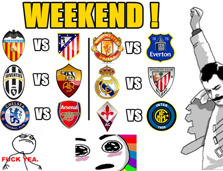 FootballFunnys's tweet photo. This weekend.. http://t.co/8WlAXA3yLl