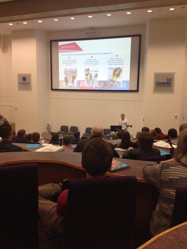 ame_uk's tweet photo. @UnipartGroup graduate Jake presenting AME to potential @covcampus students at #CovOpenDay http://t.co/9nQae4qaUB