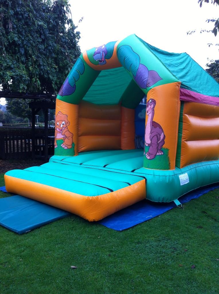 bouncy castle in rain