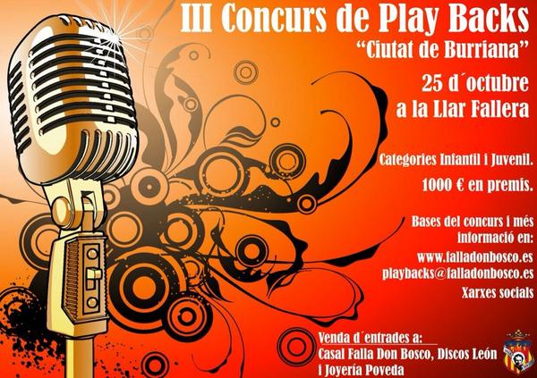 Primeras canciones reservadas! Empiezan las inscripciones a los playbacks!!! Reserva en playbacks@falladonbosco.es!
