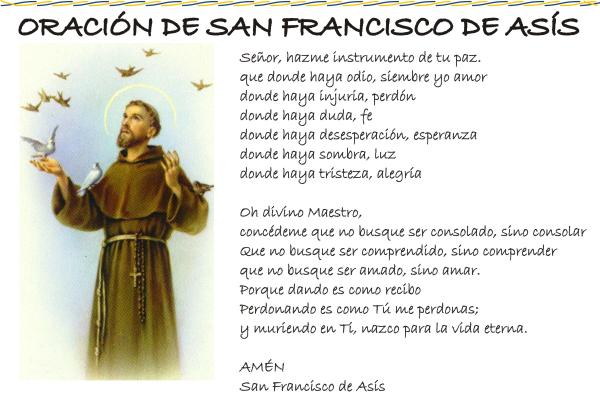 Resultado de imagen para ORACION FRANCISCANA POR LA PAZ