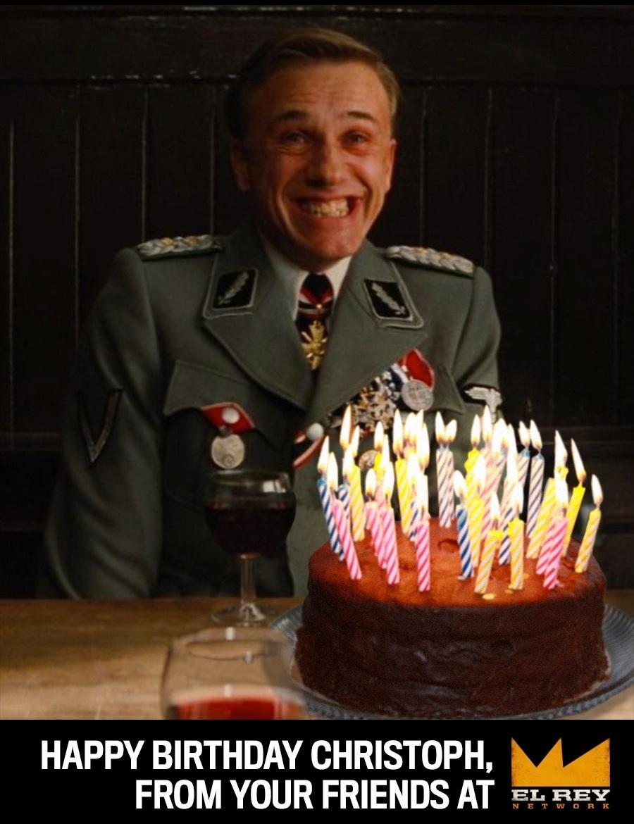 Happy to Academy Award winning actor and bingo enthusiast, Christoph Waltz. 
