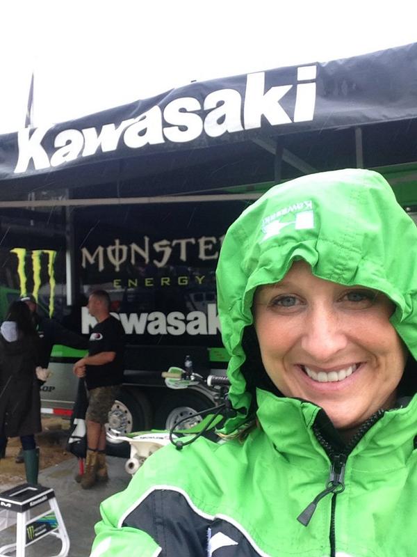 JennTopp's tweet image. Motocross weather at the Kawasaki Race of Champions #kawasaki @KawasakiOnline